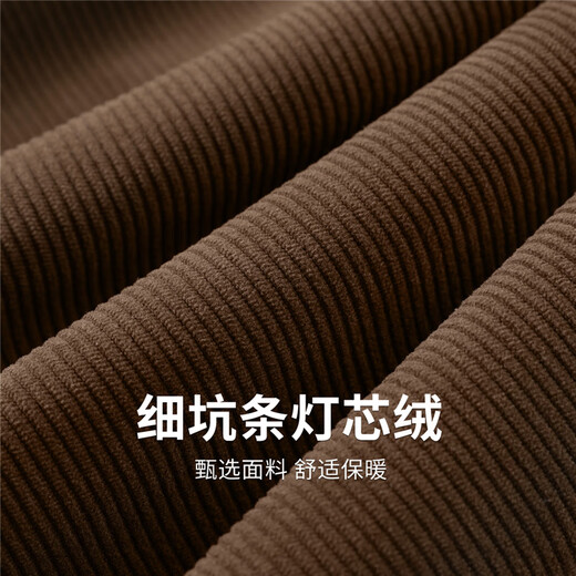 Dances with Wolves Goose Down Liner Lapel Down Jacket Men's 2025 Autumn and Winter New Corduroy Warm Men's Jacket 1028 Coffee 303 M (170)