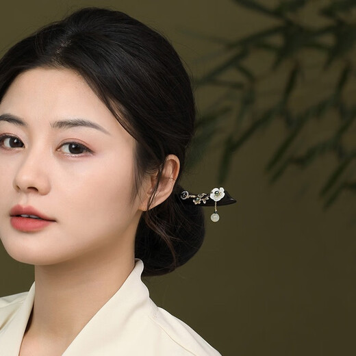 Kamalun (KAMALUN) Ebony Wood Hairpin Ancient Style Step Wooden Hairpin Hanfu Hairpin Artifact Hairpin Headgear for Girlfriend’s Birthday Gift Lin Zhongyu Hairpin + Brand Gift Box