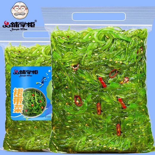 Shopkeeper, Wakame, Korean kelp shredded soup, Korean-style seaweed, kelp sprouts, kelp sprouts, seaweed vegetables, kelp sprouts, tender kelp seedlings, ready-to-eat cold seaweed, sea cabbage, high-quality bagged wakame, 400g*4 packs