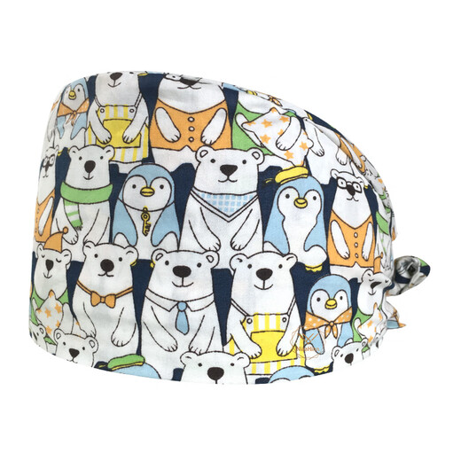 Juichan Pan Hat, mode à l'épreuve des cheveux Pure Coton Bag Toe chirurgical Chapeau, Chapeau infirmière mignon 12222