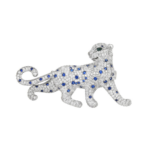 Marco Bizzarri European and American fashion jewelry personalized leopard brooch high-end female domineering retro jewelry animal corsage pin accessories birthday gift for friends and besties