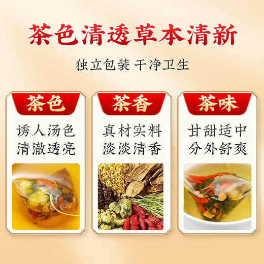 内廷上用北京同仁堂菊花枸杞决明子茶养肝护肝茶菊花茶眼睛干涩熬夜养生茶 三盒【300g】60袋真材实料