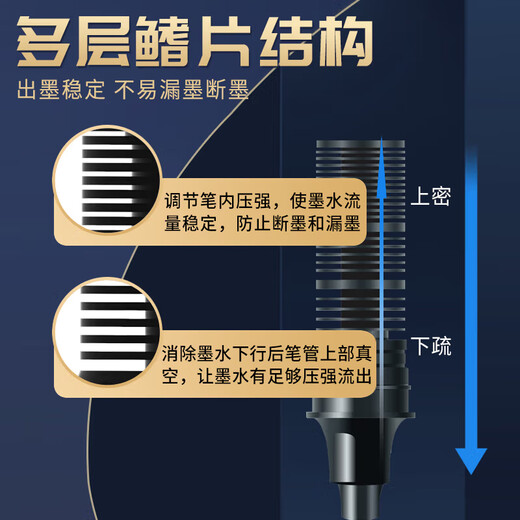 白雪（snowhite）PVR-155直液式走珠笔红笔子弹型学生办公签字笔教师批改巨能写0.5mm红色12支/盒