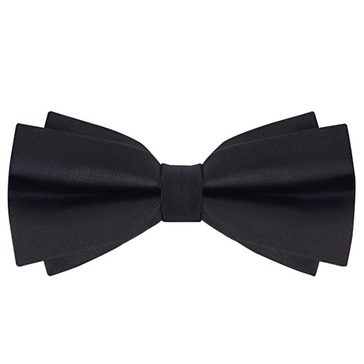 GLO-STORY gift box men's bow tie groomsmen formal wedding British bow MLD824065 black-double knot