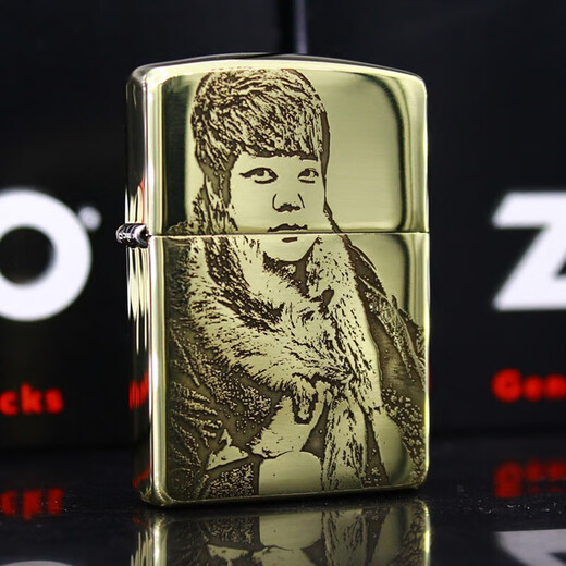 
ZIPPO lighter Zippo genuine brass sterling silver deep carving sketch armor photo personalized private custom lettering brass sketch-regular machine DY9902DK