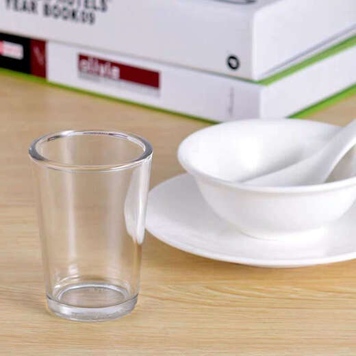 One liang white wine glass set household small one sip small wine glass two liang half tempered cup beer cup water cup 2.5 liang 125 tempered cup thickened 10 pieces