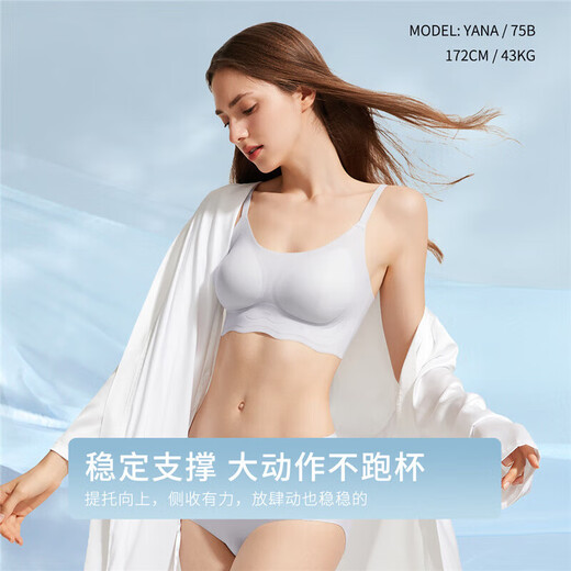 Urban Beauty Underwear Women's No Steel Ring Cool Feeling Seamless Small Cool Breeze Light Jelly Strip Soft Support Bra Bra 2B322L