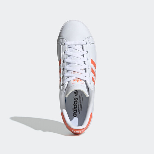 Adidas casual shoes women's shoes 2025 summer new Clover sneakers white shoes versatile low top shoes EE6202 white/orange 36 (220mm)