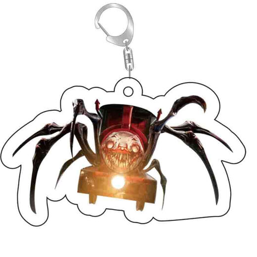 Charles Train Keychain acrílico Choo Charles Children's School Bag Pends Spider Train A+B+C Altura aproximadamente 5 cm