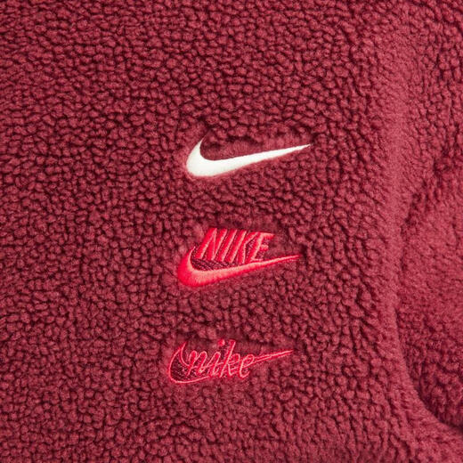 耐克（Nike）外套男装上衣 春秋季新款保暖仿羊羔绒立领时尚运动服休闲服夹克 FZ6194-677/红色/龙年限定 M (170) /建议120-130斤