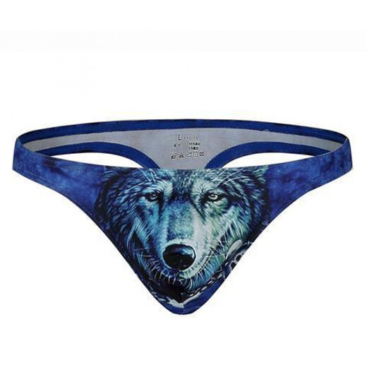 Yiqingyao [livraison confidentielle] string sexuel pour hommes, sexe européen et américain sexy basse imprimé ulaste convexe sac élastique, hibou noir m