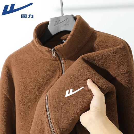 Warrior Polar Fleece and Velvet Sports Jacket Men's Autumn and Winter Thickened Warm Jacket Liner Men's Trendy Jacket