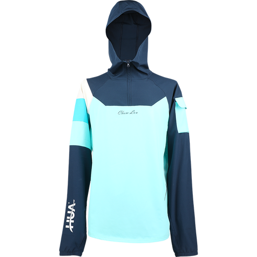 Huashi Zhanlu sun protection clothing new competitive competition clothing fishing clothing wind hoodie long-sleeved zipper type outdoor protective equipment black hat style L size