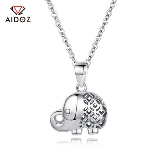 Aido Diamond pt950 women's platinum pendant cute elephant platinum necklace pendant hollow elephant weight 3.0-3.2 grams + delivery silver chain