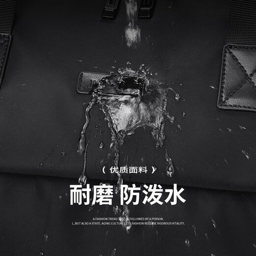 POLO travel bag men's handbag men's luggage bag fitness bag large capacity business trip sports luggage bag black