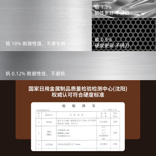 ASD Slicing Knife 9 Chromium High Carbon Stainless Steel Chinese Chef's Special Knife Commercial Home Use for Cutting Vegetables and Meat Sharp Good Fight II Series Cutter