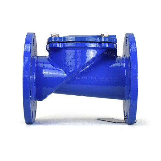 Rubber flap check valve H44X-16Q ductile iron plate flange pipe water pump one-way check valve DN50 100 ductile iron DN150