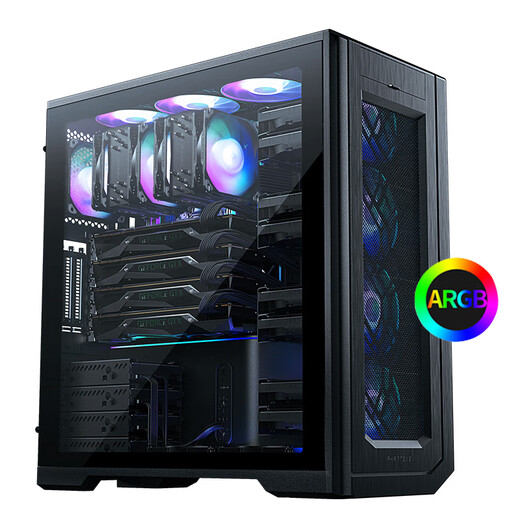 PHANTEKS Wind Chaser PK620 Side Transparent Server Nas Multi-Disk AI Workstation Computer Chassis (supports EATX/EEB Dual Board/Dual Power Supply/5090/Deep Learning)
