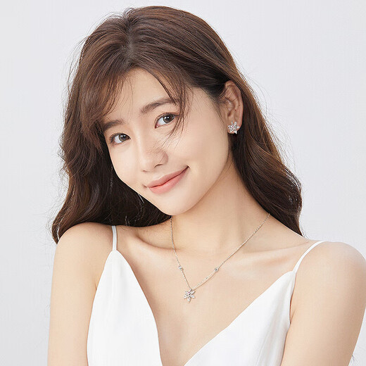 Fanci Fan Qi Maple Leaf Necklace Women's Silver Clavicle Chain Birthday Light Luxury High-end Gift Niche Gift for Girlfriend and Wife