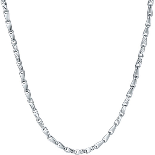 Saturday Fu PT950 platinum necklace men's melon seed chain platinum necklace Chinese Valentine's Day gift B058269 about 12.13g 53cm