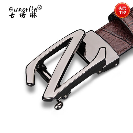 
Gunorine GUNOR LIN [Birthday Gift for Husband] Brand genuine leather men's belt business casual top layer cowhide men's belt G690 colored gun buckle [high-end gift box set] 115cm Please place an order for other sizes