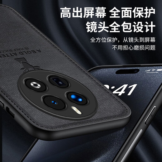如虎添翼适用真我GT5Pro手机壳男款手机套磨砂防滑新年款 GT5 Pro全包边防摔壳硅胶软硬壳个性后盖保护套薄 真我GT5Pro(RMX3888)鹿标布纹手机壳