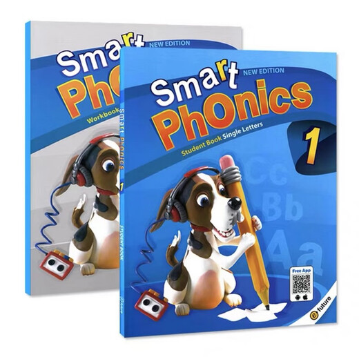 Smart Phonics 12345级 课本+练习册套装短期零基础 入门自然拼读进口教材少儿英语教师用书 APP 2级 学生书+练习册