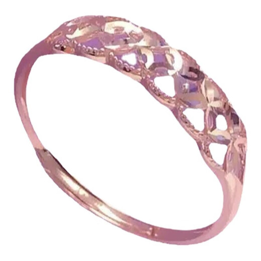 DL 1998 Fat Donglai same style purple gold ring gold-plated Russian 14K color gold hollow simple temperament rose gold adjustable hollow ring (opening adjustable)