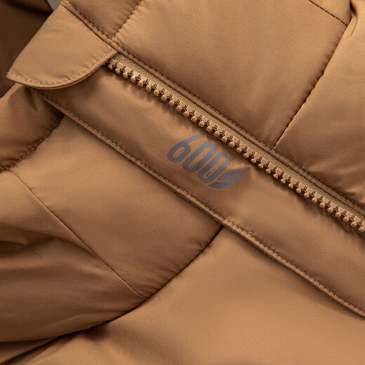 阿迪达斯 （adidas）男装 PUFFY DOWN JKT 暖芯科技保暖600蓬连帽鸭绒面包羽绒服 JV6189/沙漠棕 M