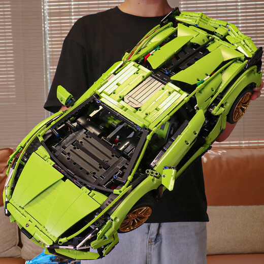 Lamborghini zusammengebautes Bausteinspielzeug, ferngesteuerter Rennsportwagen, Junge, hoher Schwierigkeitsgrad, mechanisches Set, Automodell, McLaren P1, ferngesteuerte Version, 3893 Partikel, kompatibel mit Lego-Baustein-Rennen