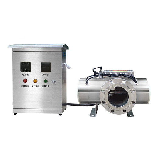 Cangmai full-band medium-pressure pipe-type UV ultraviolet sterilization and disinfection device automatic cleaning swimming pool aquaculture smart pump room stainless steel water tank secondary water supply treatment equipment full-band 2KW optimal treatment 100m/h