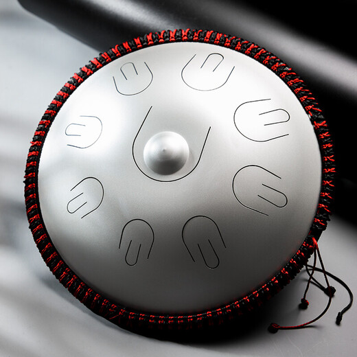 Hluru Luru Handscheibe Handpan Trommel Neues Oberton 9-Tonne Kleine Handscheibe Äthere Trommelstahl Zunge Schlagzeug-Percussion Instrument Neues kleine Handscheibe 9-Tonne-Tinte Schwarz schwarz