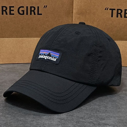 Patagonia Quick-drying Hat Four Seasons Men's Peak Embroidered Baseball Cap Women's Sun Hat Peak Quick Gray 56-60cm