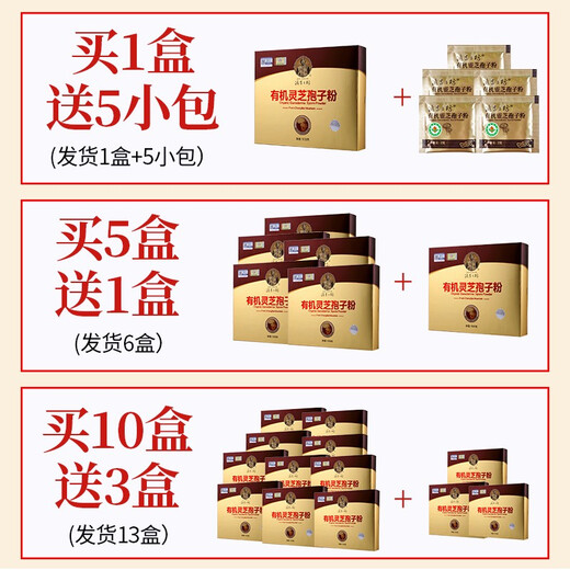 
Huiji Workshop Organic Ganoderma lucidum spore powder Gold box Ganoderma lucidum powder Ganoderma lucidum spore powder Non-broken wall gift box