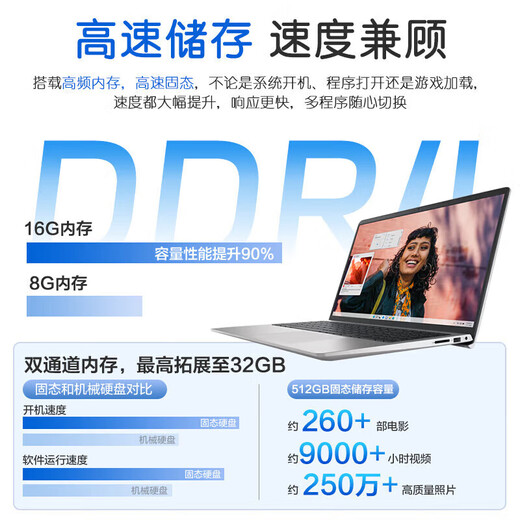 戴尔（DELL）成就15Pro 3530高性能笔记本学生家用轻薄120HZ高刷游戏办公窄边框手提电脑 成就 i7-1355U  锐炬Xe显卡 有网口 32G内存丨1T固态 定制