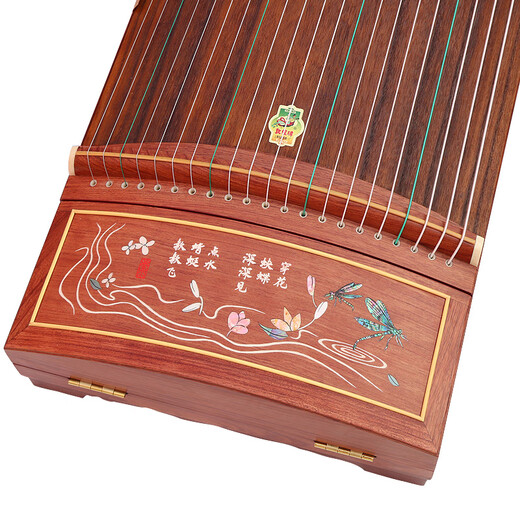 Dunhuang Brand Dunhuang Guzheng 694l Mahagony-Perlmutter-Perl-Untersuchung Klavier Fünf-Farben Chengxiangte Familie Ancient Yi Sumu Solid Wood Professionelle Leistung 9694LC_C Butterfly Love Flower River (volle Set von Accessories)