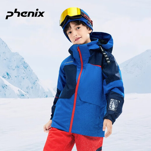 Phenix Phoenix Wettbewerbsserie Kinderski-Anzüge, Big Children's Double-Board-Windschutz und warme Skianzüge, Blue BL 130 cm