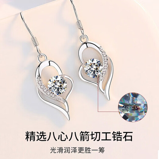 MANHE S999 Pure Silver Earrings Women's Earrings Women's 2025 New Earrings Pendant Wife's Birthday Gift for Girl Friends