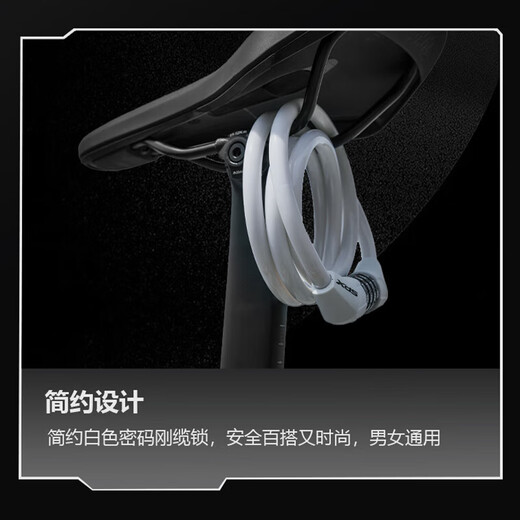 Xidesheng (xds) bicycle four-digit password lock anti-theft bold road bike mountain bike special lock anti-theft lock riding equipment white