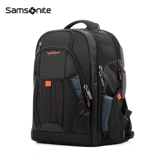 新秀丽（Samsonite）双肩包商务电脑包多功能男士背包差旅大容量运动透气书包\36B 黑色