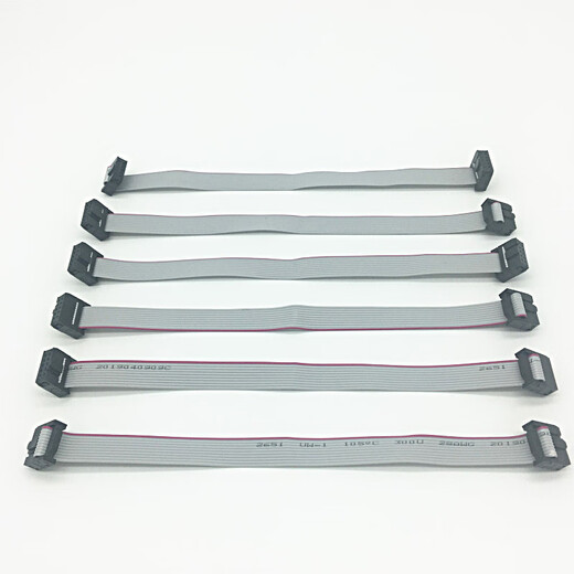 FC gray cable 6/10/14/16/20/40-64P flat double-head IDC2.54 LED screen connection cable download cable 50P (2*25P) 1 meter_1 meter