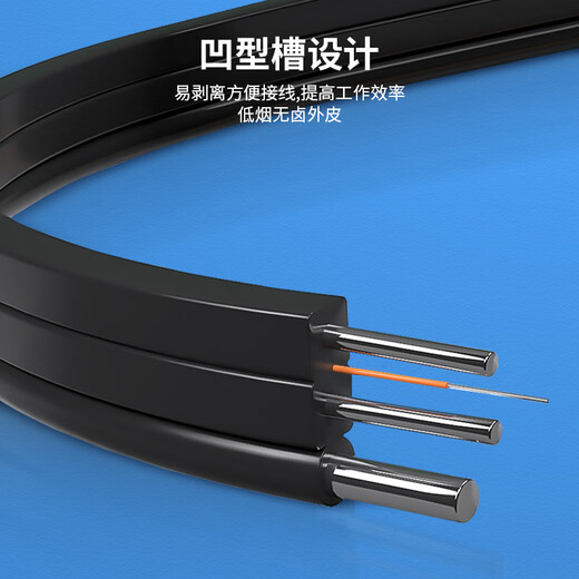 丰应子 皮线光缆1芯3钢丝室内单模成品光纤跳线SC接头300米 FYZ-WQ826