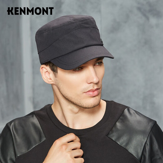 Kenmont autumn and winter large head circumference hat for middle-aged and elderly men warm short peaked cap outdoor leisure flat cap km-2679