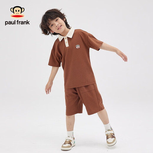 Big Mund Monkey (Paul Frank) Kinderkleidung Kinder Set 2025 Sommer Freizeit vielseitig einfach mittel- und großer Kinder Mode Pull-In-Zweiteiler 272f Hellpurpur 120