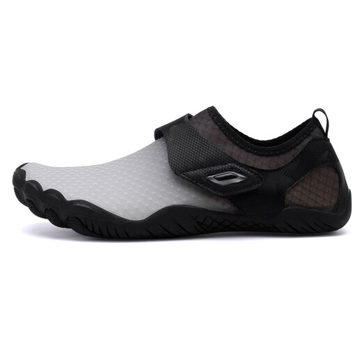 Ruizhilang lightweight cycling shoes for men and women, outdoor lock-free mountain couples, road leisure, breathable, soft-soled, non-slip cycling shoes, Quan F001 black and gray (one size larger) 40