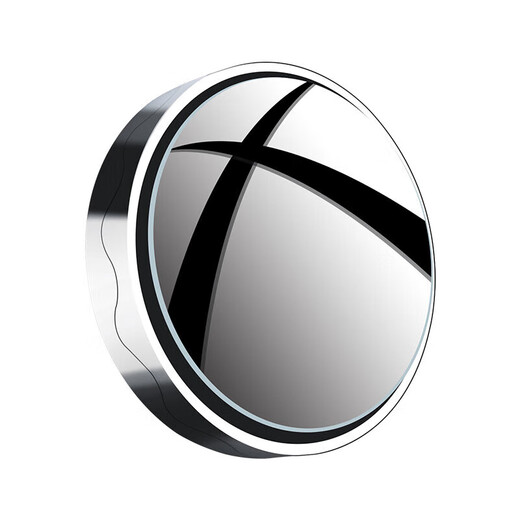 Lingmo suction cup type small round mirror car reversing rearview mirror 360 degree adsorption adjustable large field of view blind spot assist small mirror upgraded suction cup (1 pair of black)