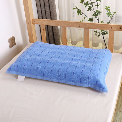 Liuyi school dormitory special pillow cover pure cotton 100 blue terry men's pair of student single pillow cover blue rose pure cotton terry pillow cover pillow cover (one pack) Liuyi school dormitory special pillow cover pure cotton 100 blue terry men's pair of student single pillow cover blue rose pure cotton terry pillow cover pillow cover (one pack)