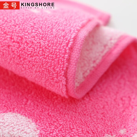 Gold number pure cotton cartoon couple children's household adult face washcloth kindergarten face washcloth lanyard square towel sweat-proof towel soft and water-absorbent 36*33CM red