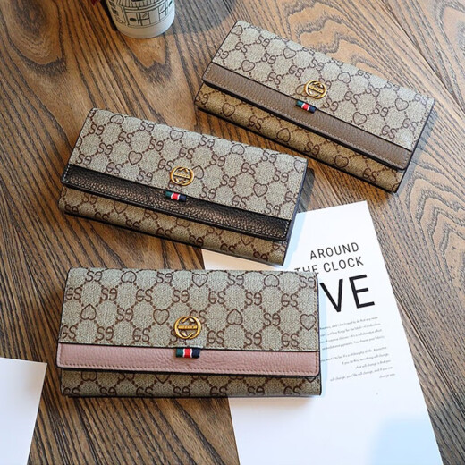 Ji Shizhe (Gievszhe) Kupplungsbeutel Frauen Brieftasche Lange neue Top -Layer -Coupon -Gutschein -Brieftasche 520 Valentinstag Geburtstagsgeschenk [Modepulver] Spot am selben Tag exquisite Geschenkbox