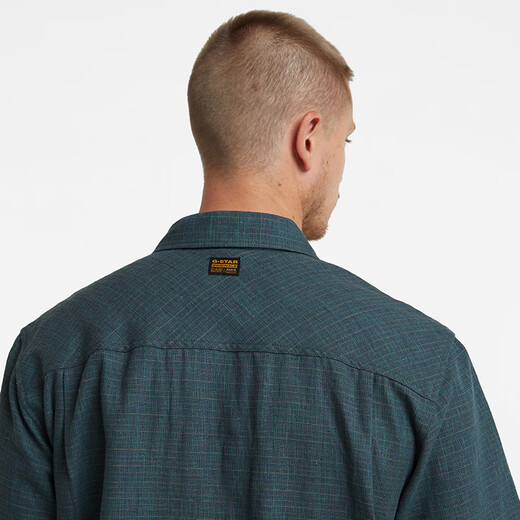G-Star Raw Fashion Men's Summer Men's Men de gamme haut de gamme Fin à manches courtes à manches courtes à manches courtes Jacket décontractée D24299 Retro Indigo Rainbow Stripe M Stripe M